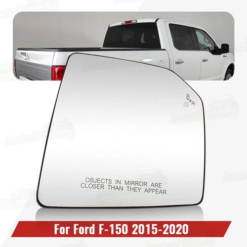Right Passenger Side  For 2015-2020 Ford F-150 Heated Mirror Glass W/ Blind Spot