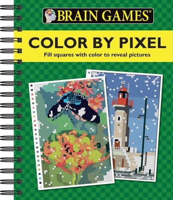 Brain Games - Color by Pixel - spiral_bound Publications International Ltd.|...