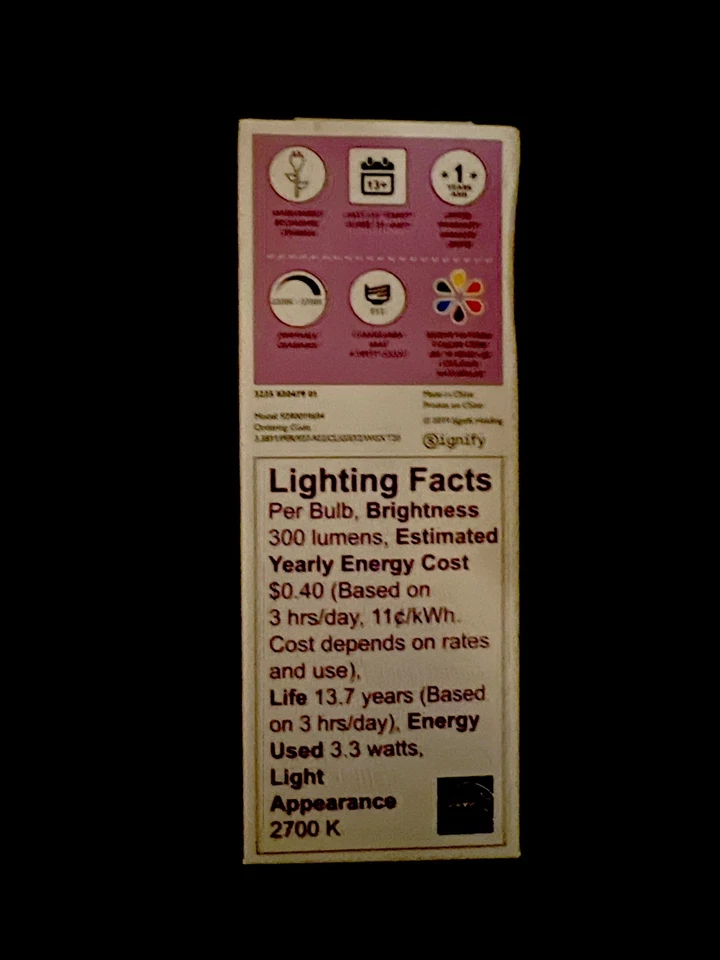 10 Pack PHILIPS 549568 LED Bulb B11 3.3W 300 Lumen 2700K 90CRI 120V Dimmable E12 - Image 2 of 4