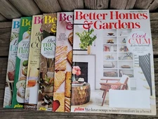 Lot 6 Better Homes & Gardens Magazines 2019 January Thru June VALENTINE SPRING 