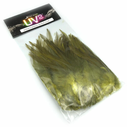 Sella con corde UV2 HACKLE - Fly Legatura Gallo Piume Acqua Salata Spirit River NUOVA - Foto 18 di 24