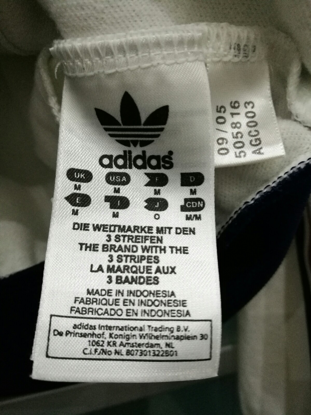 2005 ADIDAS ORIGINALS M TRACK TOP 