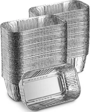 Disposable Aluminum Foil 1 Lb Loaf Pan 6 x 3.5 x 2" 100% Recyclable