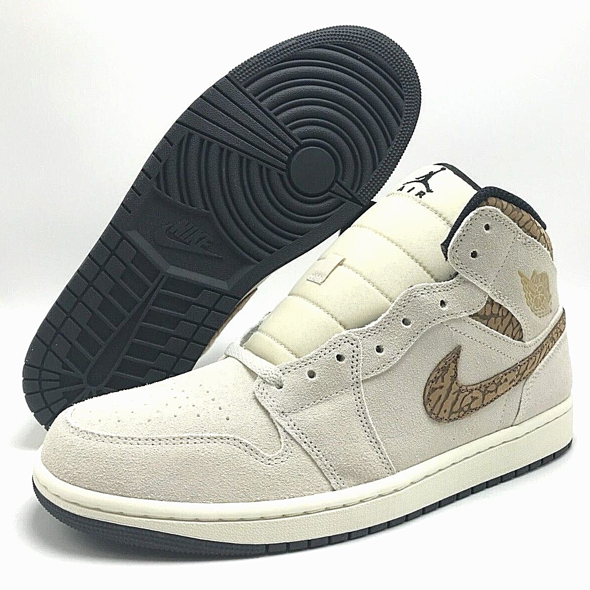 NEW* Men NIKE Air Jordan 1 Mid SE Brown Elephant / Gold  display picture 1