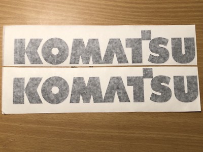 Komatsu 12  Black Vinyl Decal Sticker (Set of 2) Excavator Forklift Loader