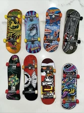 Lot Of 8 Fingerboard Skate Boards Hot Wheels, Tech Deck, Tony Hawk..