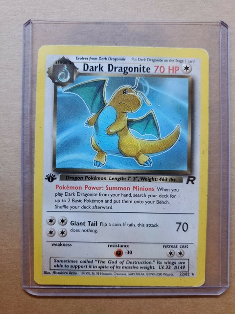 FIRST EDITION Dark Dragonite 22/82, Lightly Played | eBay