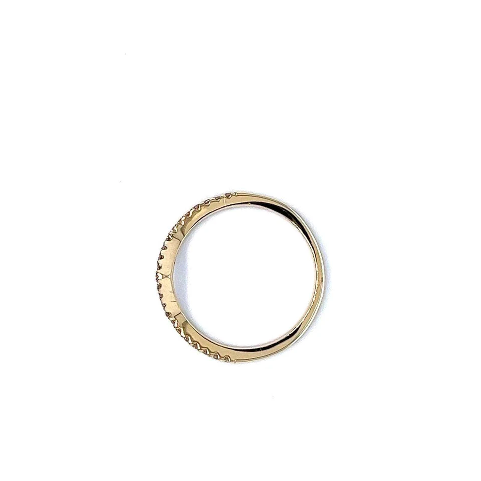 14K Yellow Gold Curve Band with 22 Round Diamonds - Image 3 of 4