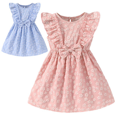 Baby Mädchen Swing Floral Kleid Kinder Sonnenkleid Strand Casual Niedlich Süß