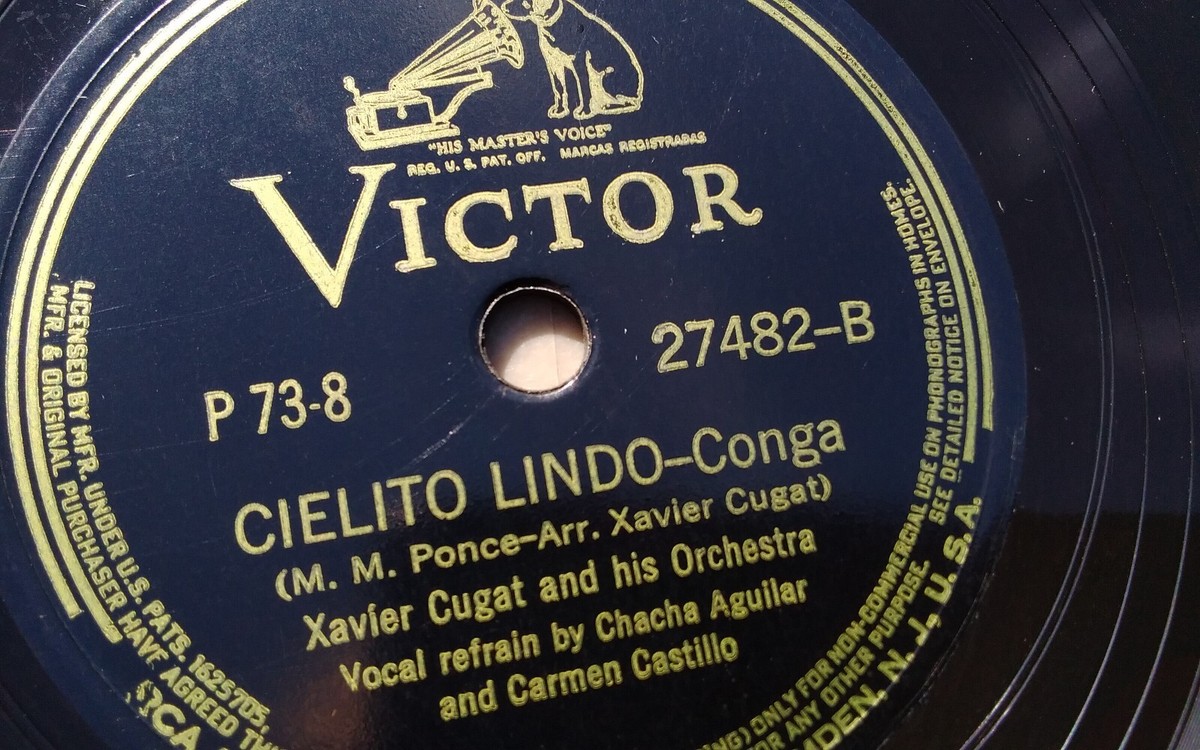 Xavier Cugat 78rpm Set Victor Records #P-73 One Two Three Kick