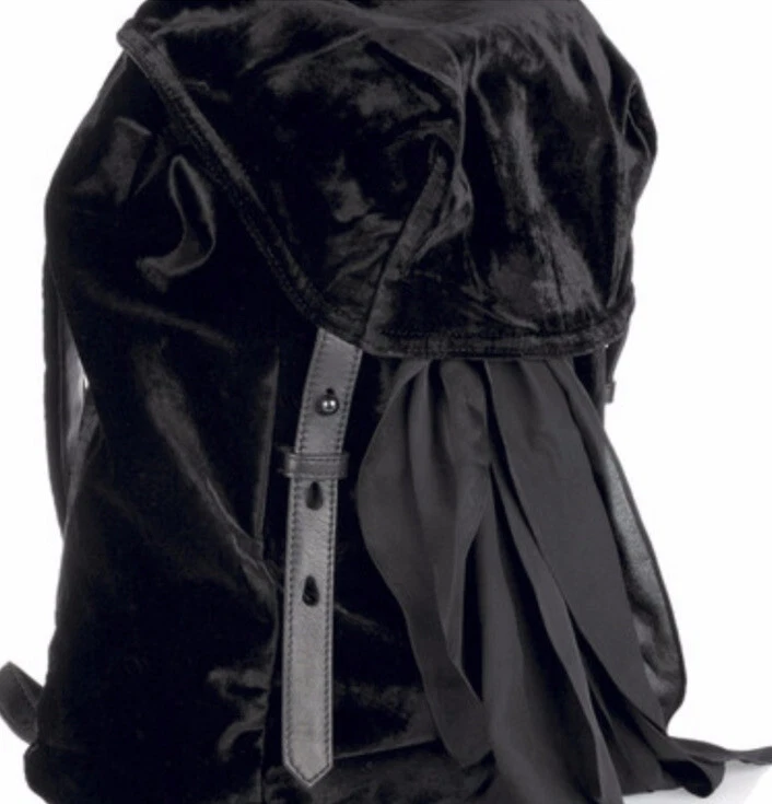 Rare ALEXANDER WANG Sydney Velour + Leather Rucksack Backpack Bag - Amazing - Image 2 of 4