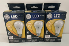 GE LED A21 Non-Dimmable Soft White 1600 Lumens 15W replaces 100W Lot of 3 