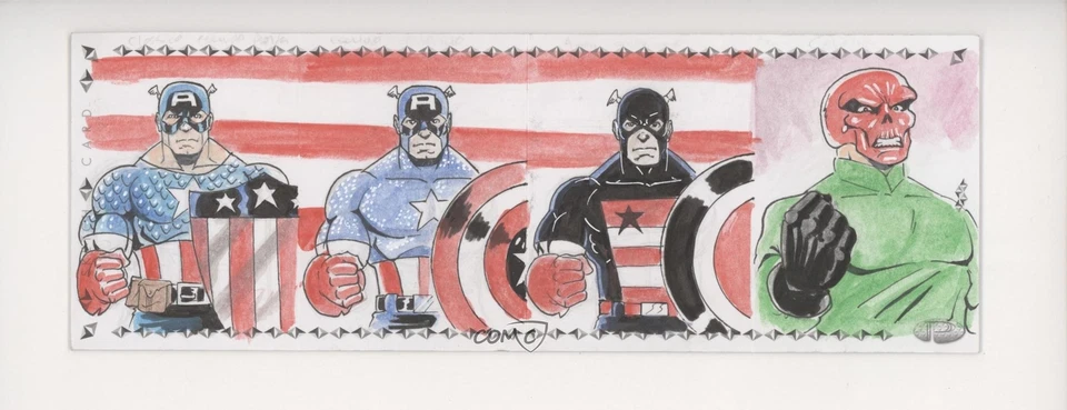 2019 Marvel Premier Sketch Cards Quad Panel 1/1 Marcio Cabreira Auto 0y6z - Image 2 of 4