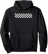 Car Racing Checkered Finish Line Flag Automobile Race Unisex Hooded Sweatshirt