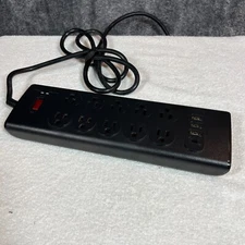 10 AC Outlet Power Strip Surge Protector USB Ports 6 FT Extension Cord Mountable