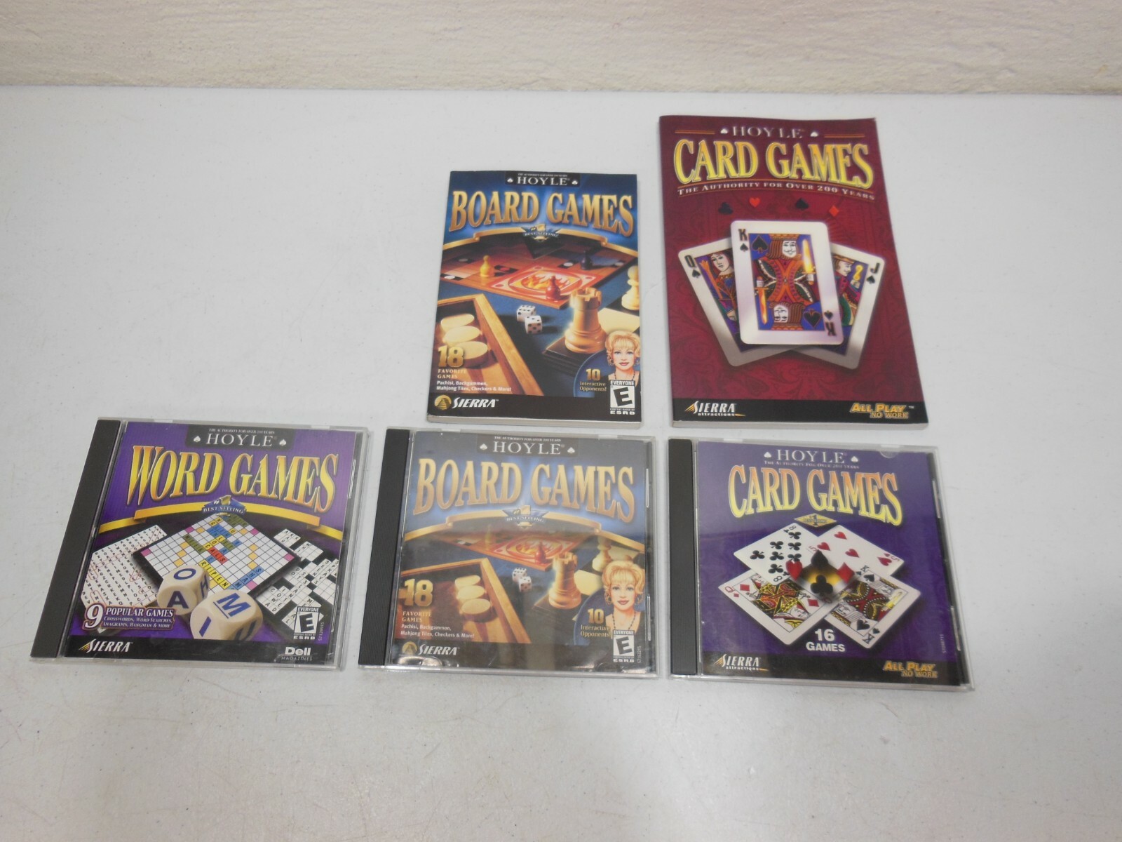Hoyle PC Game Lot Card Games, Word Games, Board Games w/ Manuals