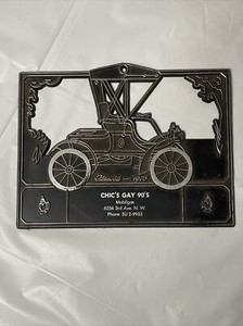 1903 Oldsmobile Mobilgas Sign placard Chics Gay 90’s