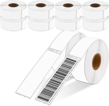 10Roll 350 Die-cut Barcode Shipping Postage Address Labels Thermal 1-1/8"x3-1/2"