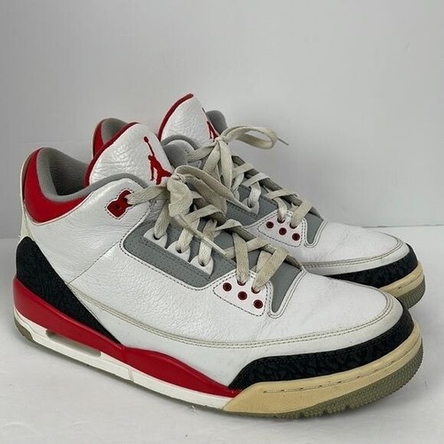 Nike Men's size 12 Air Jordan 3 Retro Fire Red Mid Sneaker 136064-120 NO BOX