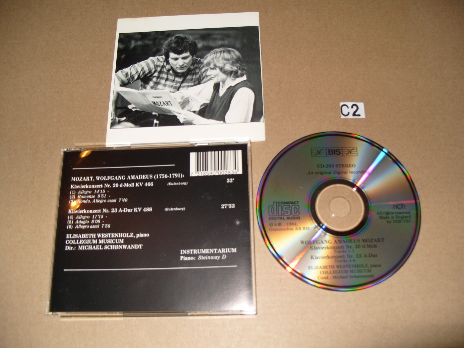 Wolfgang Amadeus Mozart Piano Concerto Nos. 20 and 23-cd 1984 Ex+/Inlays Ex cond