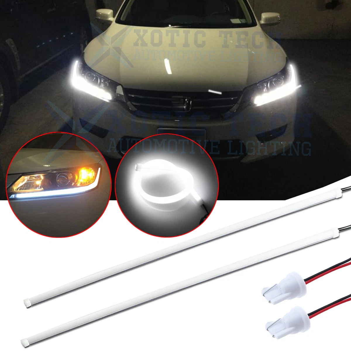 Daytime Running Light Auto Led Strip Eyebrow Light Car Headlight
