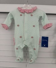 Baby Girl Footed Sleeper w/Mitten Covers By M...