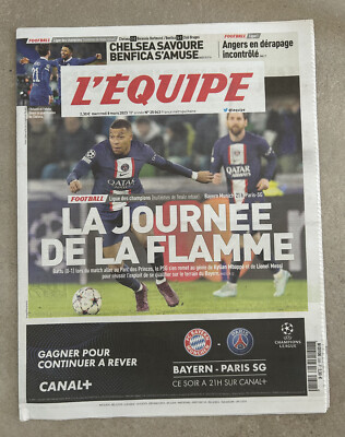 Zeitung Das Team 08.03.2023 - Tag der Flamme - PSG Bayern München 