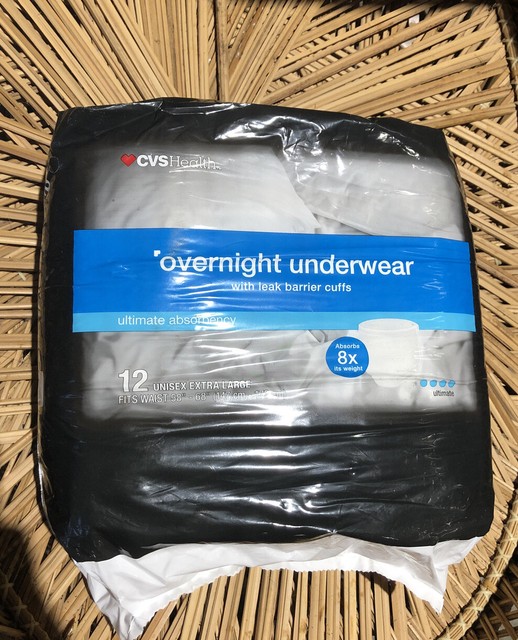 Adult CVS Overnight Underwear Extra Large Unisex 12 Count eBay