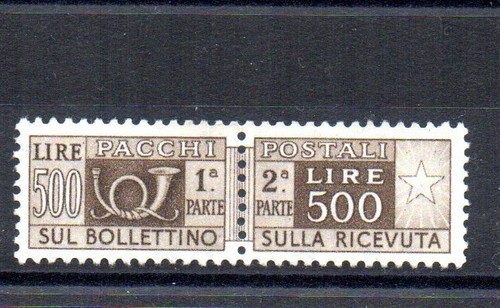 ITALIEN 1956 POSTPAKETE 500 LIRE SASS 98 POSTFRISCH **..