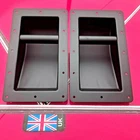 Handles (pair) large recess bar handles for speakers or case in metal