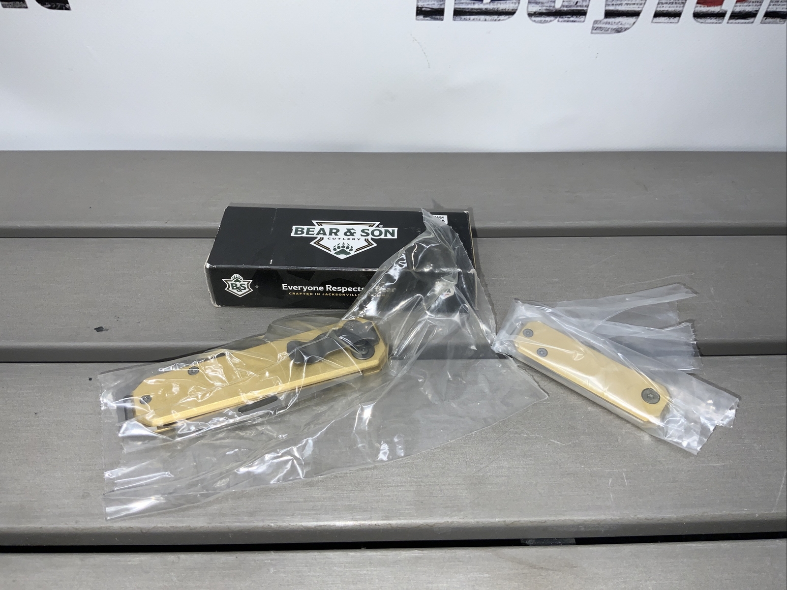 Bear & Son S110/S109 Slip Joint Folding Knife Combo Set Aluminum Yellow Handle eBay