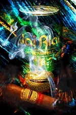 8 x 10 Abstract Modern Wall Art Painting on Canvas with Cigar City Brewing