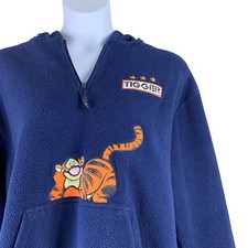 VTG Disney Fleece Sweatshirt Tigger Winnie The Pooh Size XL Zip Pullover Hoodie