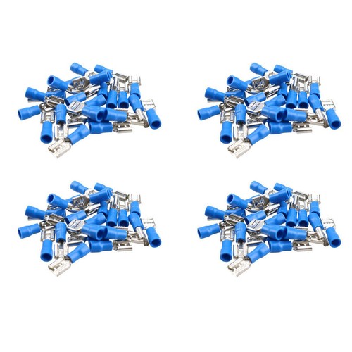 Conector de terminales de pala hembra aislado rojo azul crimpado cable eléctrico cobre - Imagen 4 de 13