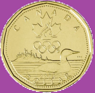 2004 Canada First Lucky Loonie Olympic Coin UNC Commemorative One