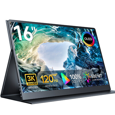 16 Zoll OLED Bildschirm Monitore 2880*1800 120Hz OLED Display Portable Monitor