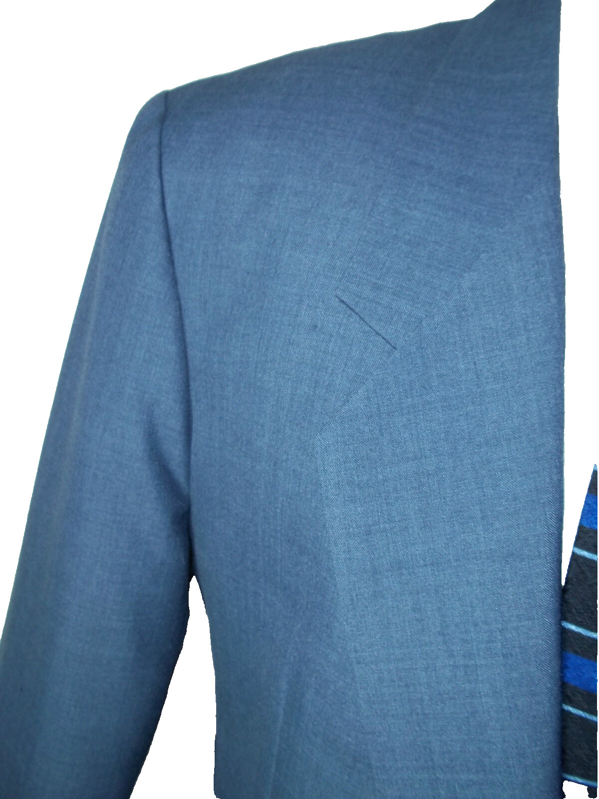 (( Custom made solid royal blue 2button wool coat… - image 4