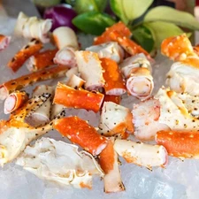 Giant Alaskan Red King Crab Broken Pieces (Knuckles, Claws, Legs) - 2lb. Pkgs.