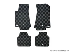 P2M Checkered Flag Carpet Floor Mats set of 4 for Pontiac GTO 04-06 New
