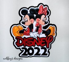 DISNEY TITLE 2022 VACATION premade paper piecing scrapbook diecut piece 3D page