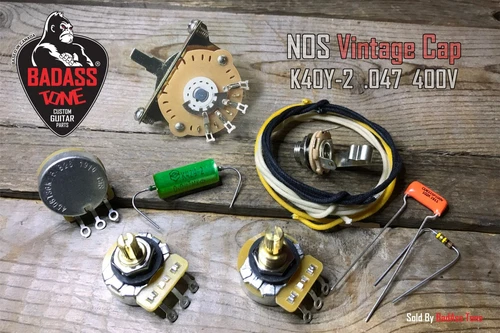 Fender Stratocaster Premium 3 Way Wiring-Kit / PIO K42Y-2 .047 400V + TB