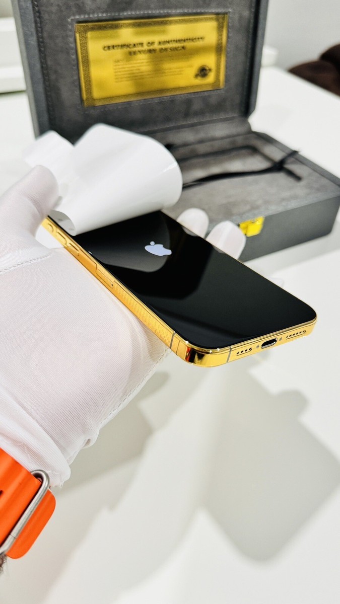 24k Gold Apple iPhone 16 Pro Max Engraved Diamonds UNLOCKED 512 GB