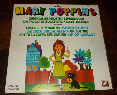 I PIERINI CANTERINI MARY POPPINS ASCHENPUTTEL LP 33 RUNDEN VINYL 1976 LPUP 5076