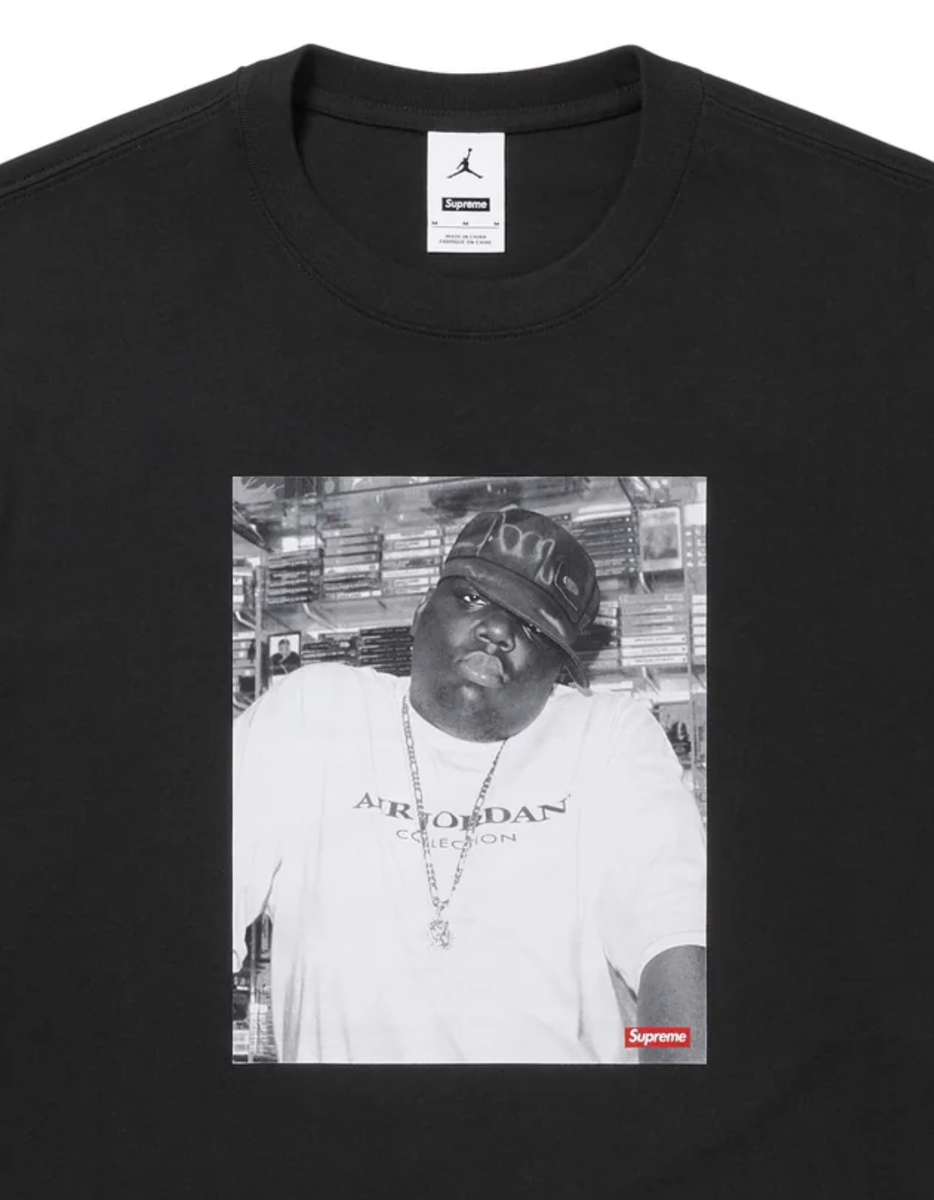SUPREME JORDAN BIGGIE S/S TOP (BLACK) (LARGE) FW24 HOODIE TRICOT