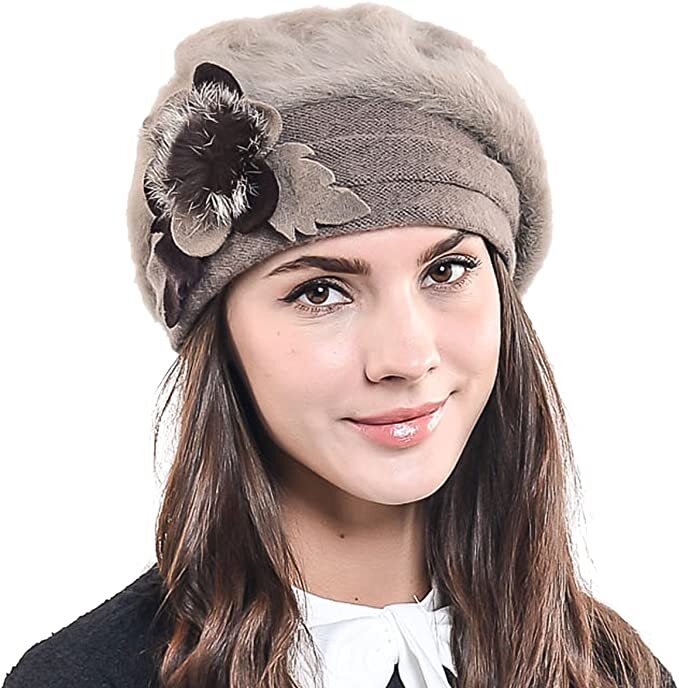 Women's 100% Wool Bucket Hat Felt Cloche Beret Dress Winter Beanie Hats