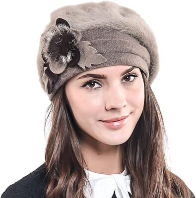 1396 Women Wool Bucket Winter Hats Black - Felt Wool Beanie Beret Hats Women main image 3