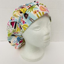 women surgical cap; cord lock,bouffant style - Summer