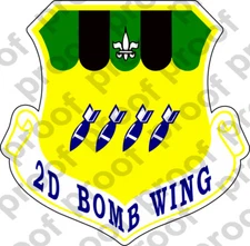 STICKER USAF   2nd Bomb Wing B