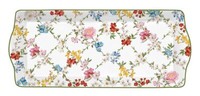 Servierplatte Garden Dreams Weiß Mit Bunten Blumen 35X15Cm Porzellan Easy Life