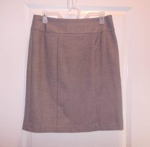 Jupe Crayon Worthington Taille 10, Jacquard Gris Et Noir, Longueur Genou, Neuve Avec étiquettes